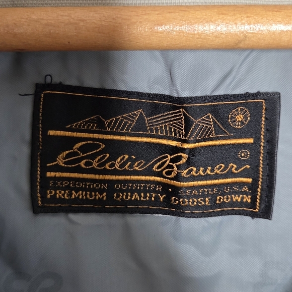 Vintage Eddie Bauer | Khaki Beige Goose Down Insulated Trench Coat